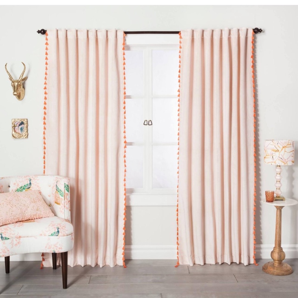 Opal house Velvet Tassle Curtain Panels
